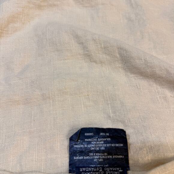 Vintage Ralph Lauren Pillow Sham Linen Ruffle Classic Avery G3-10 - Picture 6 of 6